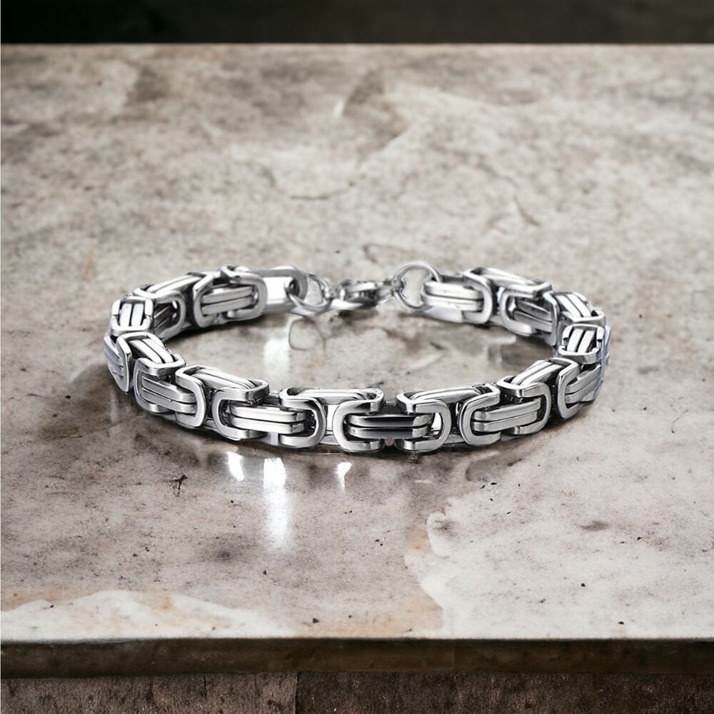 NEW stainless steel motorcycle chain men's bracelet jewelry B29A - Picture 3 of 3
